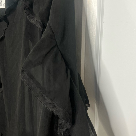 H&M Flounced Chiffon Black Dress - Picture 10 of 11